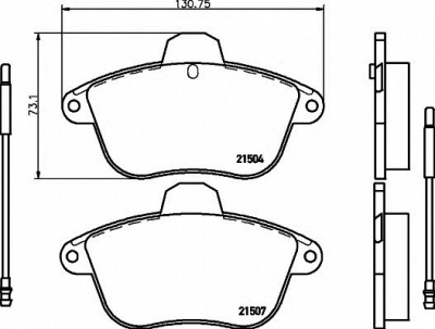 HELLA PAGID 8db355019081 -  Комплект тормозных колодок, дисковый тормоз